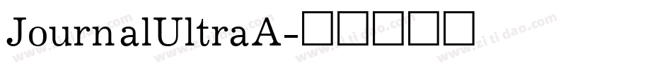 JournalUltraA字体转换