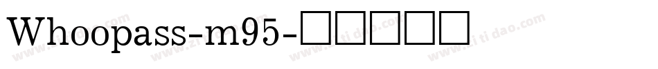 Whoopass-m95字体转换