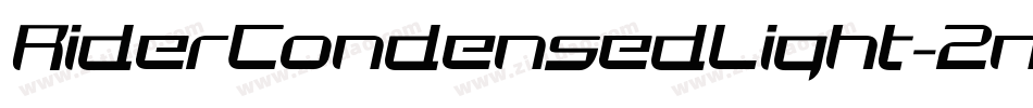 RiderCondensedLight-2naX字体转换
