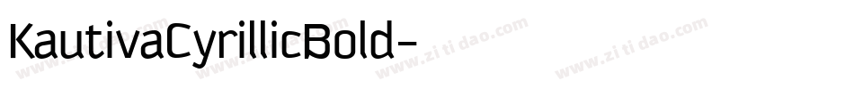 KautivaCyrillicBold字体转换