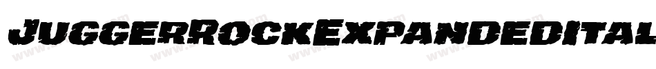 JuggerRockExpandedItalic-omDA字体转换