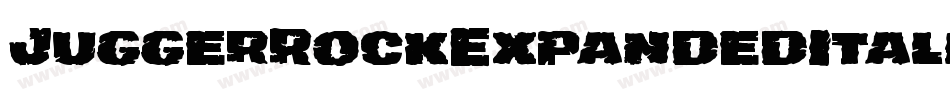 JuggerRockExpandedItalic-omDA字体转换