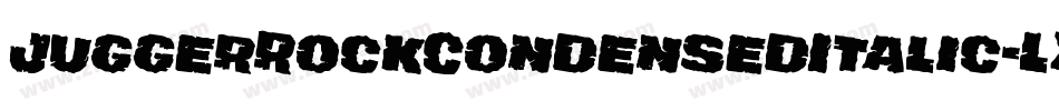 JuggerRockCondensedItalic-LXpG字体转换