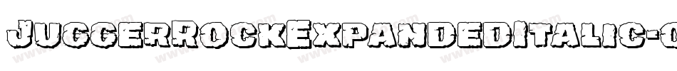 JuggerRockExpandedItalic-omDA字体转换