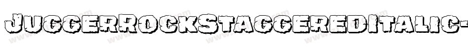 JuggerRockStaggeredItalic-Aro2字体转换