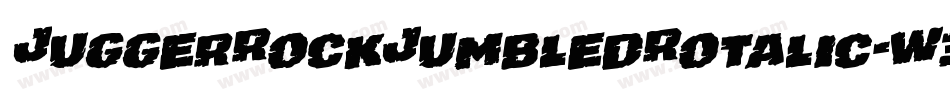 JuggerRockJumbledRotalic-W3M4字体转换
