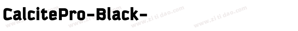 CalcitePro-Black字体转换