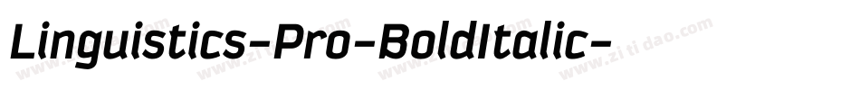 Linguistics-Pro-BoldItalic字体转换