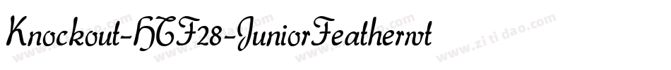 Knockout-HTF28-JuniorFeatherwt字体转换
