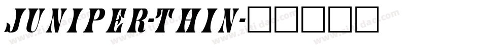 Juniper-Thin字体转换