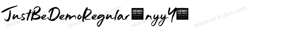 JustBeDemoRegular-nyyY字体转换