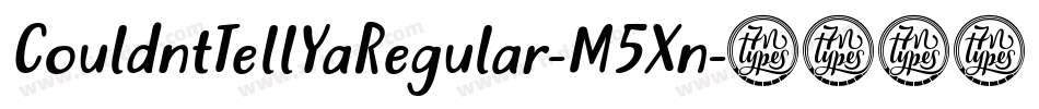 CouldntTellYaRegular-M5Xn字体转换