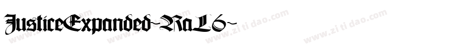 JusticeExpanded-RaL6字体转换