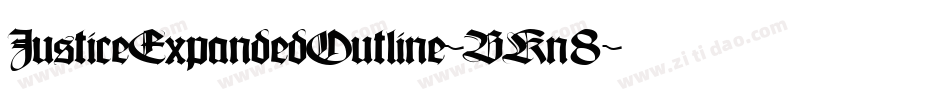 JusticeExpandedOutline-BKn8字体转换