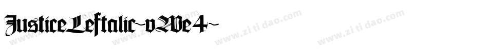 JusticeLeftalic-vWe4字体转换