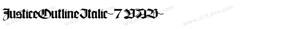 JusticeOutlineItalic-7VAB字体转换