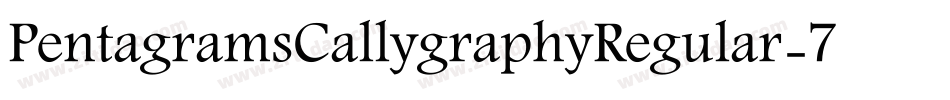 PentagramsCallygraphyRegular-707K字体转换