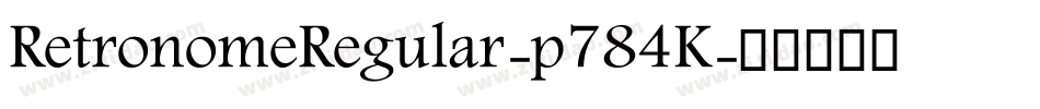 RetronomeRegular-p784K字体转换