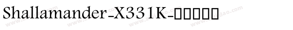 Shallamander-X331K字体转换