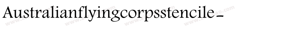 Australianflyingcorpsstencile-aAMK字体转换