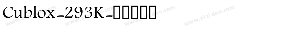 Cublox-293K字体转换