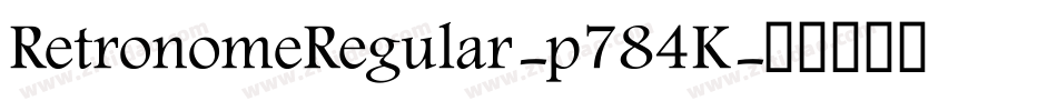 RetronomeRegular-p784K字体转换