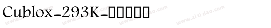 Cublox-293K字体转换