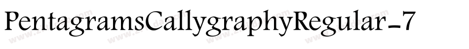 PentagramsCallygraphyRegular-707K字体转换