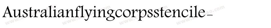 Australianflyingcorpsstencile-aAMK字体转换