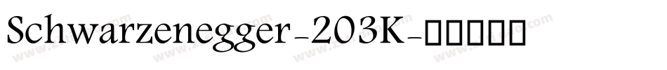 Schwarzenegger-203K字体转换