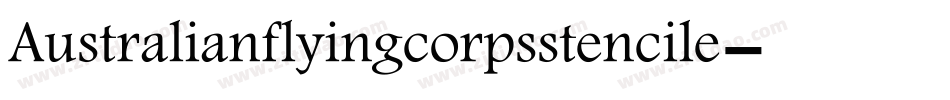 Australianflyingcorpsstencile-aAMK字体转换