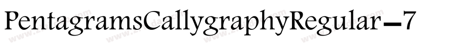 PentagramsCallygraphyRegular-707K字体转换