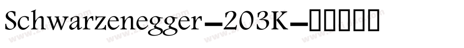 Schwarzenegger-203K字体转换