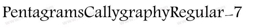 PentagramsCallygraphyRegular-707K字体转换