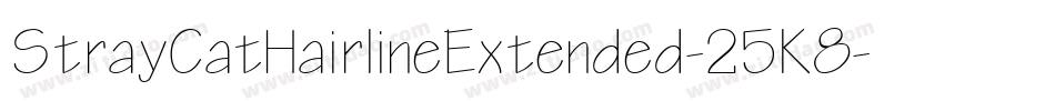 StrayCatHairlineExtended-25K8字体转换