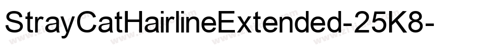 StrayCatHairlineExtended-25K8字体转换