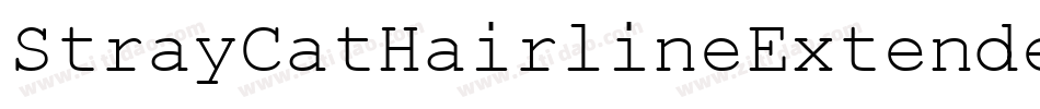StrayCatHairlineExtended-25K8字体转换