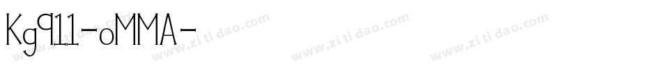 Kg911-oMMA字体转换
