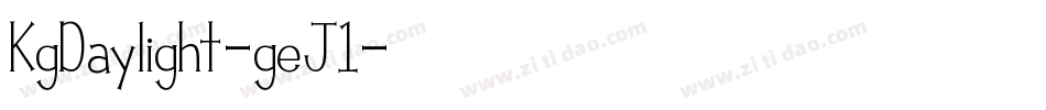 KgDaylight-geJ1字体转换