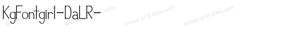 KgFontgirl-DaLR字体转换
