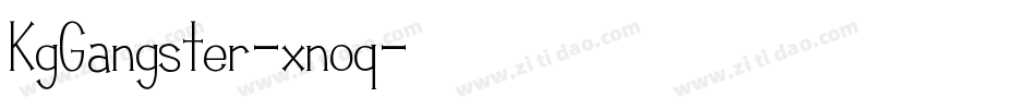 KgGangster-xnoq字体转换