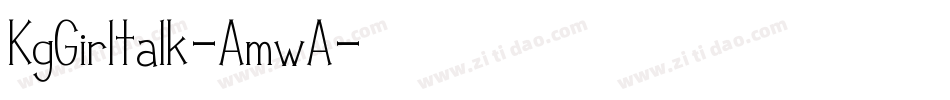 KgGirltalk-AmwA字体转换