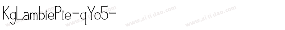 KgLambiePie-qYo5字体转换