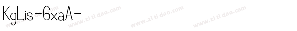 KgLis-6xaA字体转换