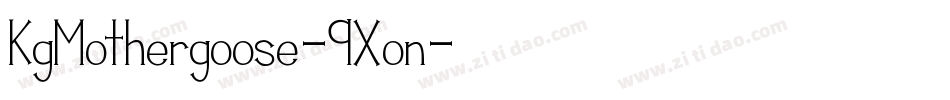 KgMothergoose-9Xon字体转换