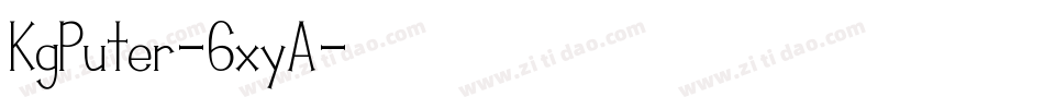 KgPuter-6xyA字体转换