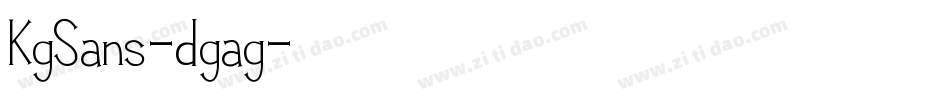 KgSans-dgag字体转换