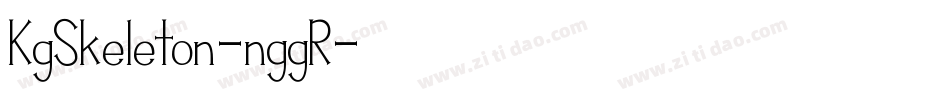 KgSkeleton-nggR字体转换