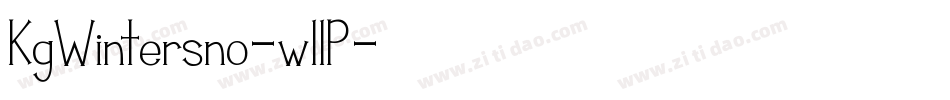 KgWintersno-wllP字体转换