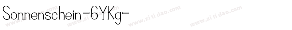 Sonnenschein-6YKg字体转换